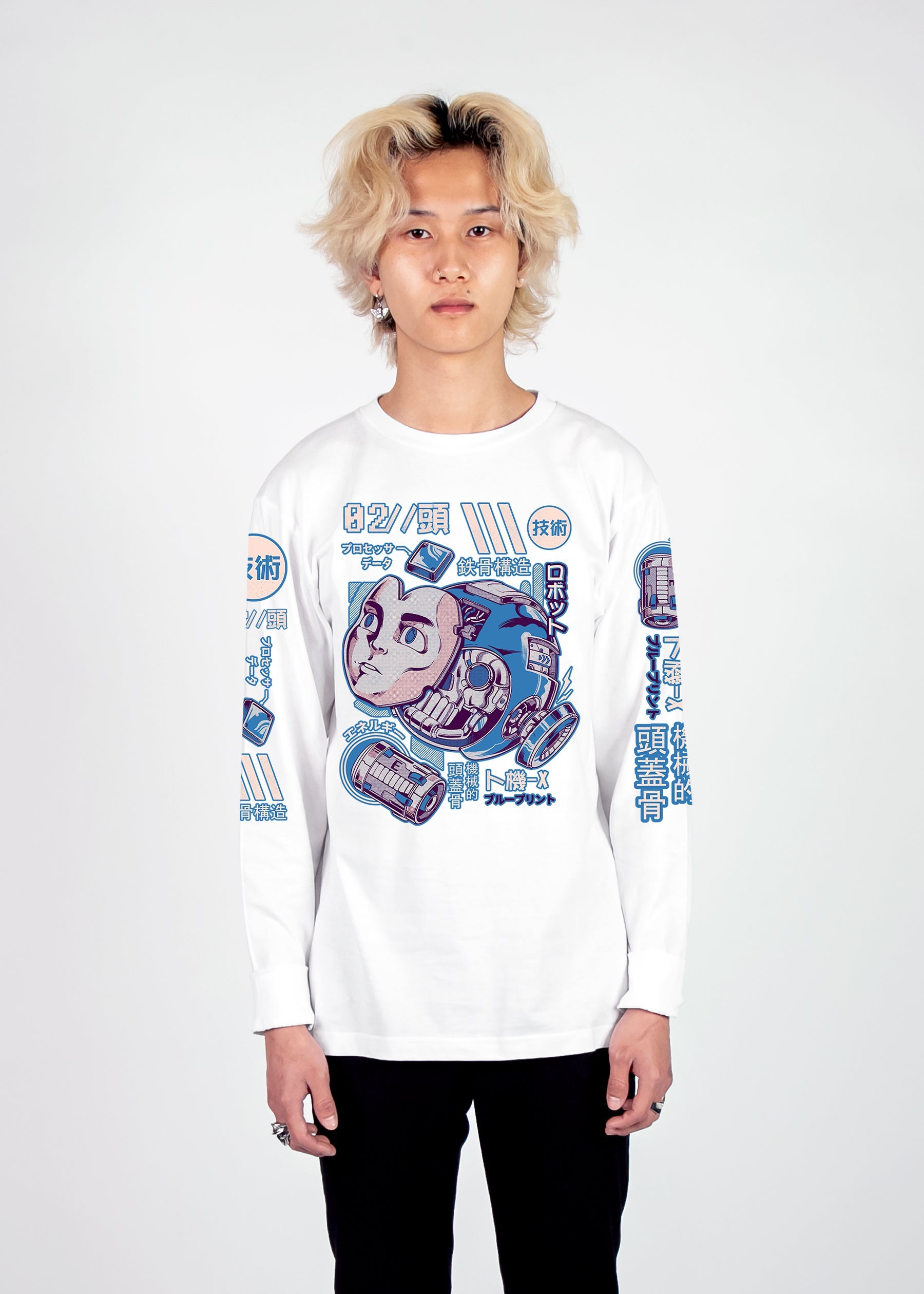 Mega's Head Long Sleeve Tee
