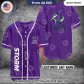 Melbourne Storm Custom Name Baseball Jersey