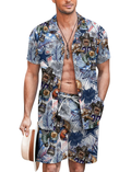 Men's Dallas Cowboys Tropical Getup Hawaiian Shirt Shorts Set