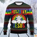 Men’s Not Today Jesus Ugly Christmas Sweater