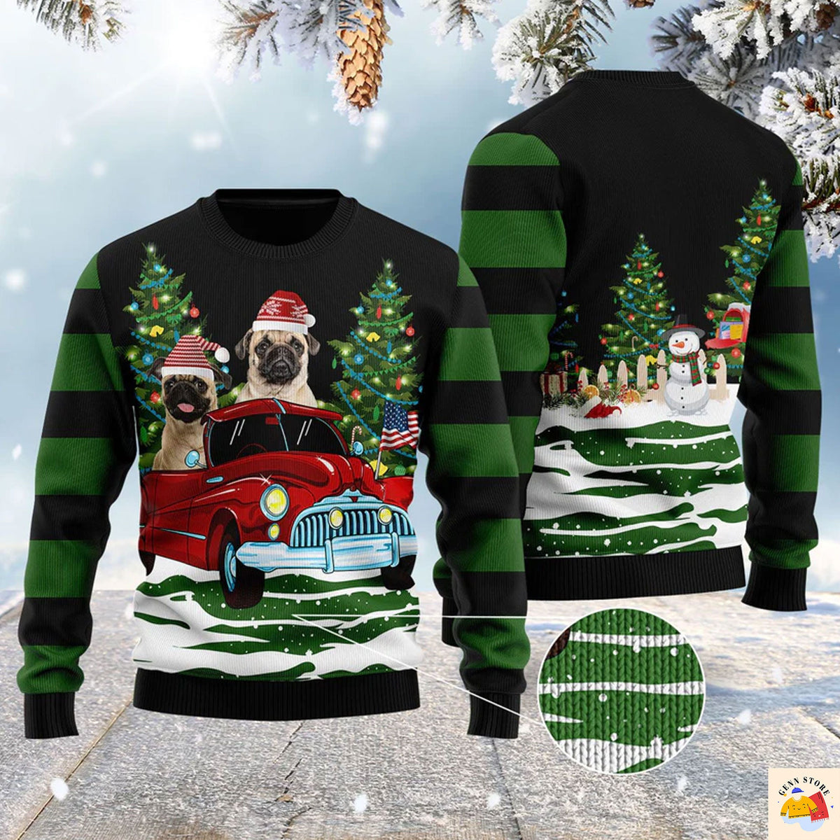 Merry Christmas Pug Ugly Christmas Sweater