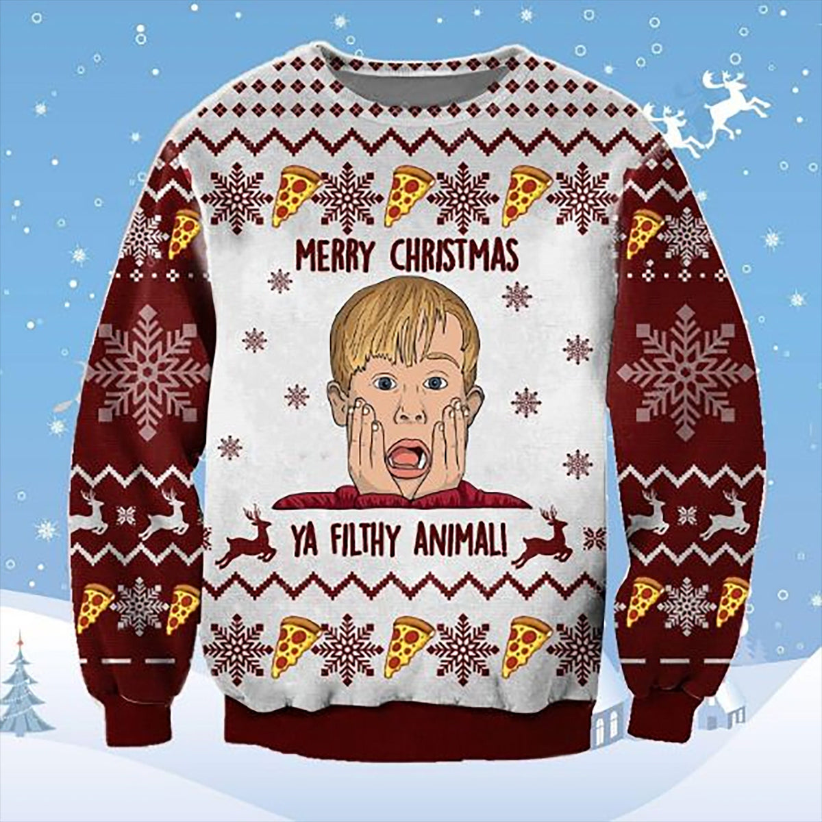 Merry Christmas Ya Filthy Animal Ugly Christmas Sweater