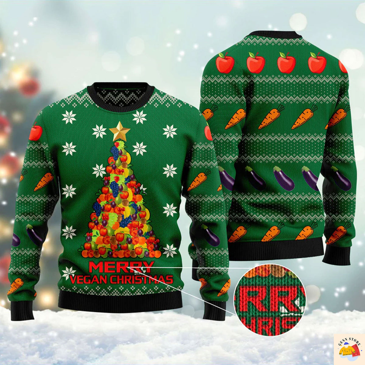 Merry Vegan Christmas Ugly Christmas Sweater