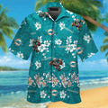 Miami Dolphins Short Sleeve Button Up Tropical Hawaiian Shirt VER014