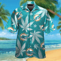 Miami Dolphins Short Sleeve Button Up Tropical Hawaiian Shirt VER016