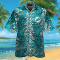 Miami Dolphins Short Sleeve Button Up Tropical Hawaiian Shirt VER020