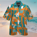 Miami Dolphins Short Sleeve Button Up Tropical Hawaiian Shirt VER023