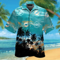 Miami Dolphins Short Sleeve Button Up Tropical Hawaiian Shirt VER026