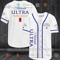 HOT Michelob ULTRA Pure Gold white Baseball Jersey Shirt