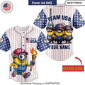 Minion Team USA Olympic 2024 CUSTOM Baseball Jersey