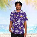 Minnesota Vikings Name Personalized Short Sleeve Button Up Tropical Hawaiian Shirt