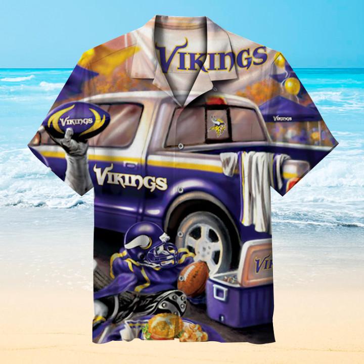 Minnesota Vikings Retro Design Hawaiian Shirt