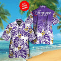 Minnesota Vikings Short Sleeve Button Up Tropical Hawaiian Shirt VER02