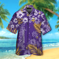 Minnesota Vikings Short Sleeve Button Up Tropical Hawaiian Shirt VER022