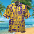 Minnesota Vikings Short Sleeve Button Up Tropical Hawaiian Shirt VER029