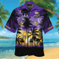 Minnesota Vikings Short Sleeve Button Up Tropical Shirt Hawaiian Shirt