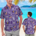 Minnesota Vikings Summer Commemorative Short Sleeve Button Up Tropical Hawaiian Shirt