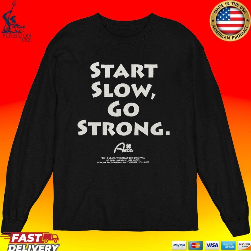 Musinsa Start Slow Go Strong Half T-shirt