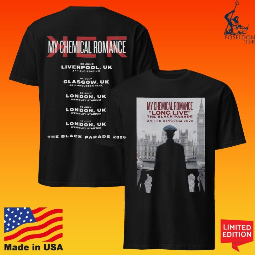 My Chemical Romance Long Live The Black Parade 2026 Tour Uk T-shirt