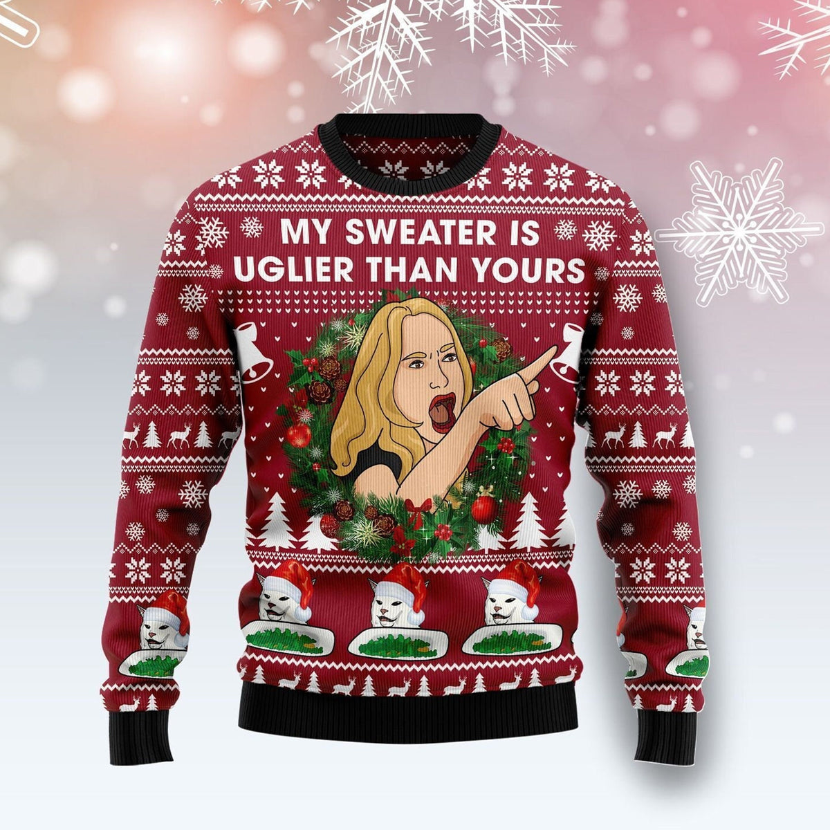 My Sweater Is Uglier Than Yours Funny Ugly Christmas Sweater