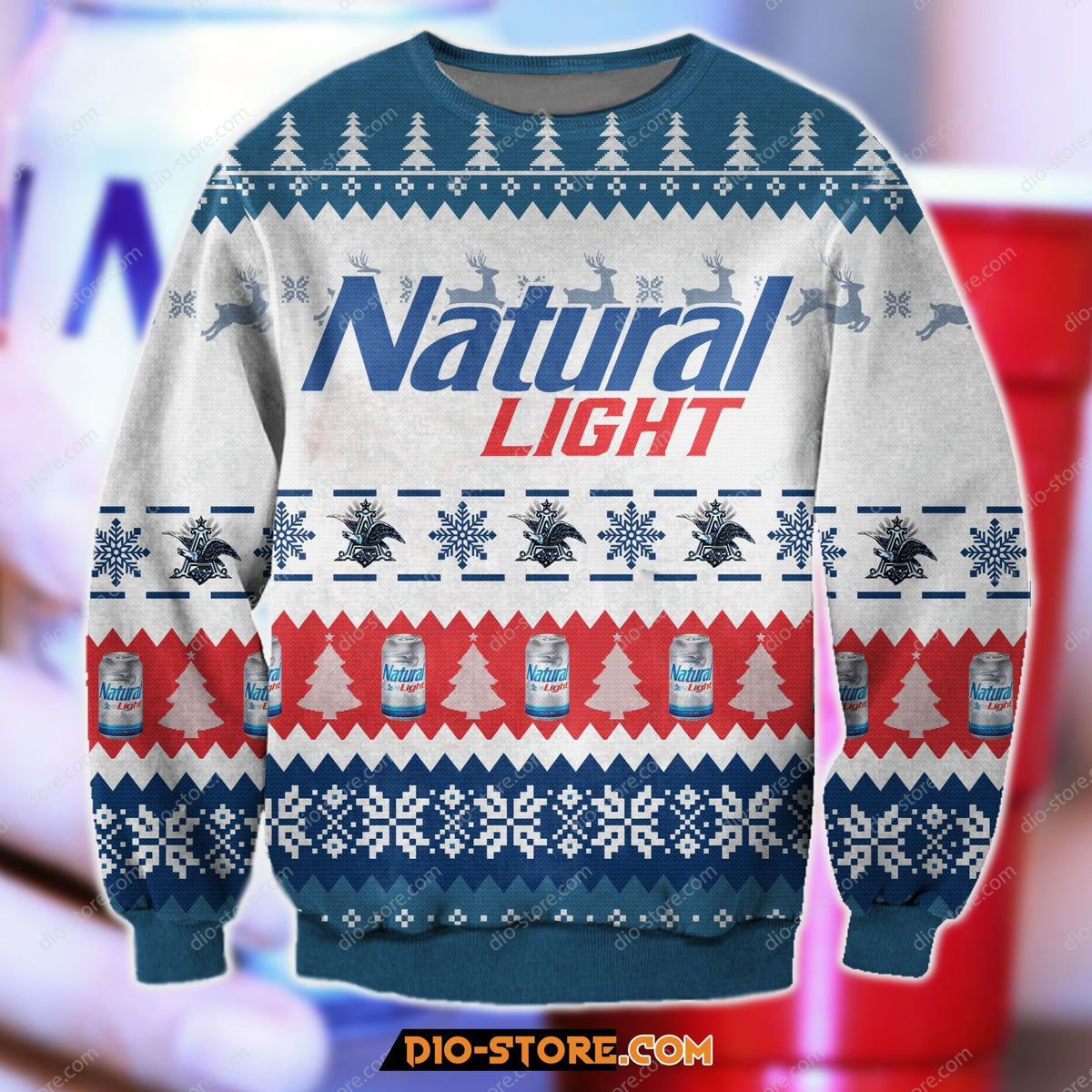 Natural Light Knitting Pattern 3D All Over Print Ugly Christmas Sweater