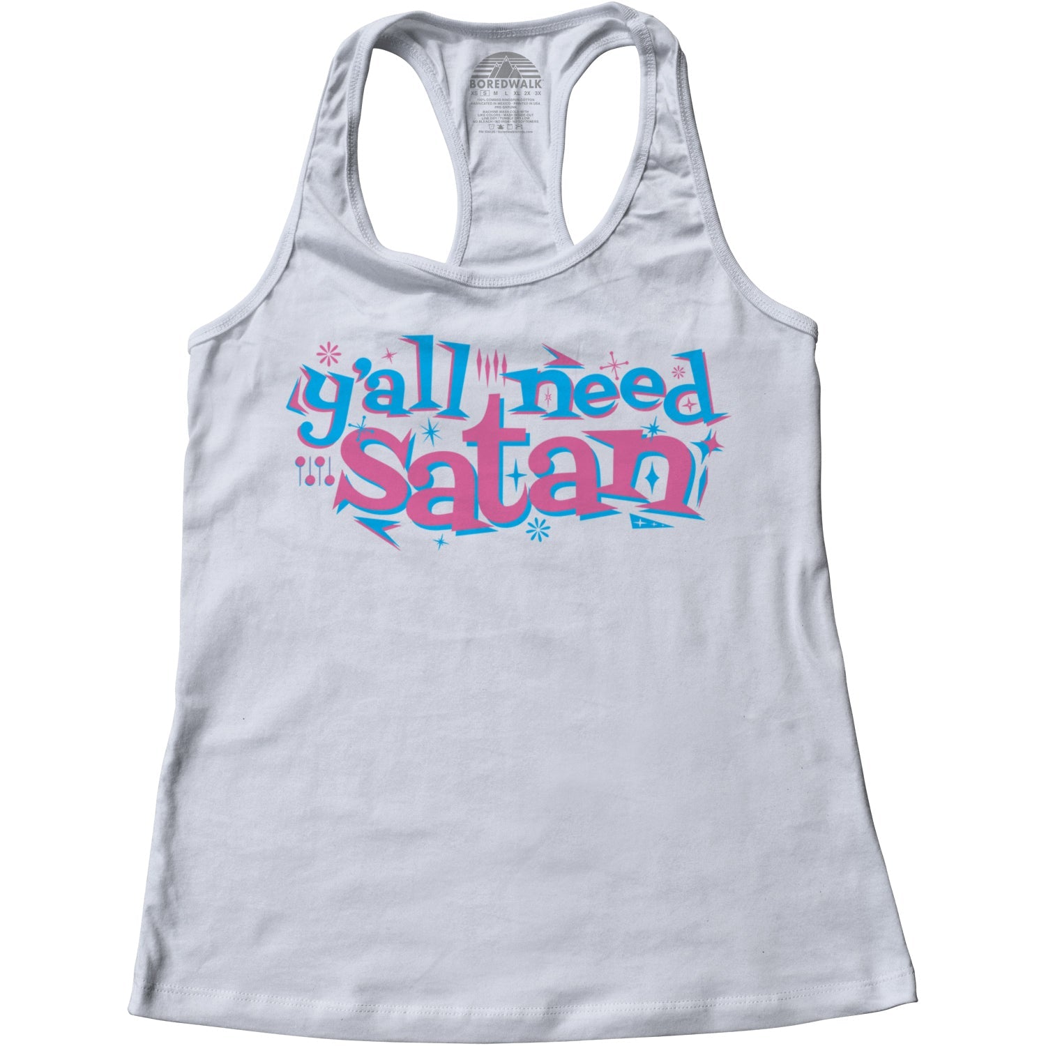 Women's Y'all Need Satan Racerback Tank Top