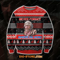 Never Forget American Hero Knitting Pattern 3D Print Ugly Christmas Sweater