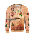 New Mens Bare Chest Tattoos Festive For Unisex Ugly Christmas Sweater