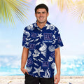 New York Giants Name Personalized Short Sleeve Button Up Tropical Hawaiian Shirt