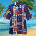 New York Giants Short Sleeve Button Up Tropical Hawaiian Shirt VER016
