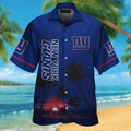 New York Giants Short Sleeve Button Up Tropical Hawaiian Shirt VER019