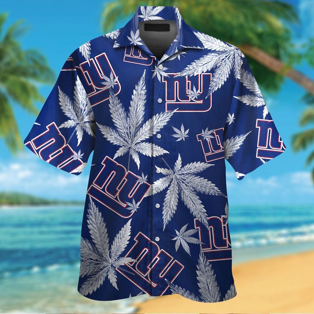New York Giants Short Sleeve Button Up Tropical Hawaiian Shirt VER05