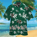 New York Jets Short Sleeve Button Up Tropical Hawaiian Shirt
