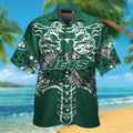 New York Jets Short Sleeve Button Up Tropical Hawaiian Shirt VER021