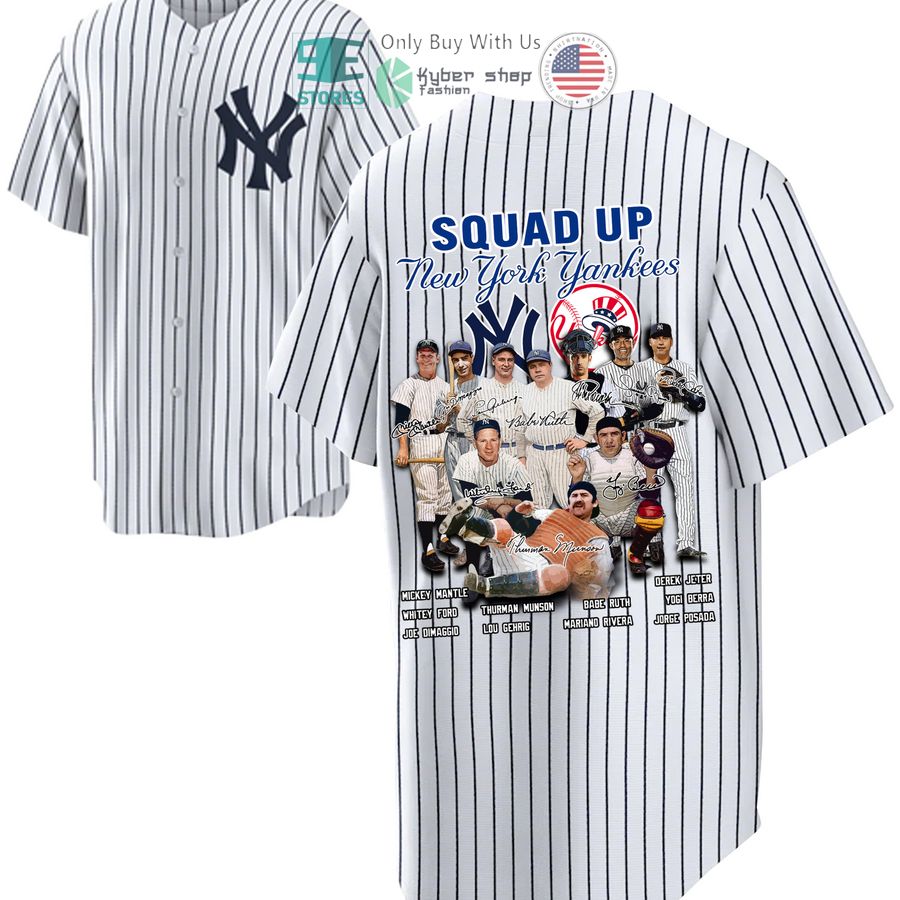 BEST New York Yankees Squad Up striped Baseball Jersey
