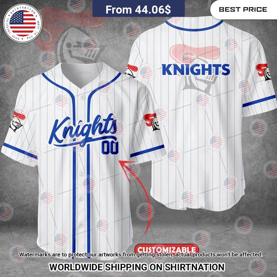 Newcastle Knights Custom Baseball Jersey
