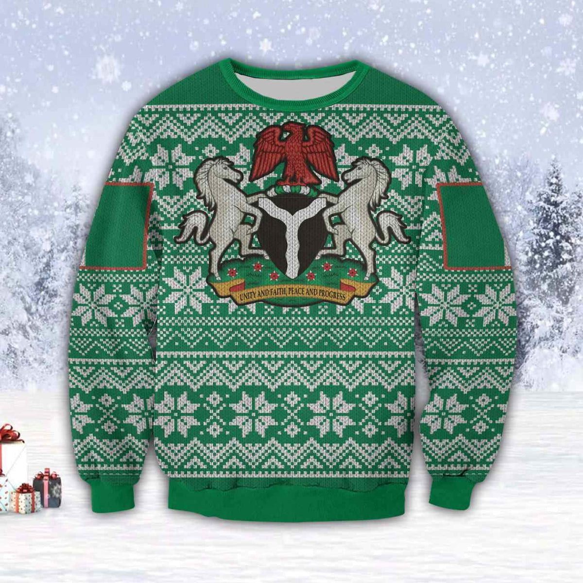 Nigeria 3D All Over Print Ugly Christmas Sweater