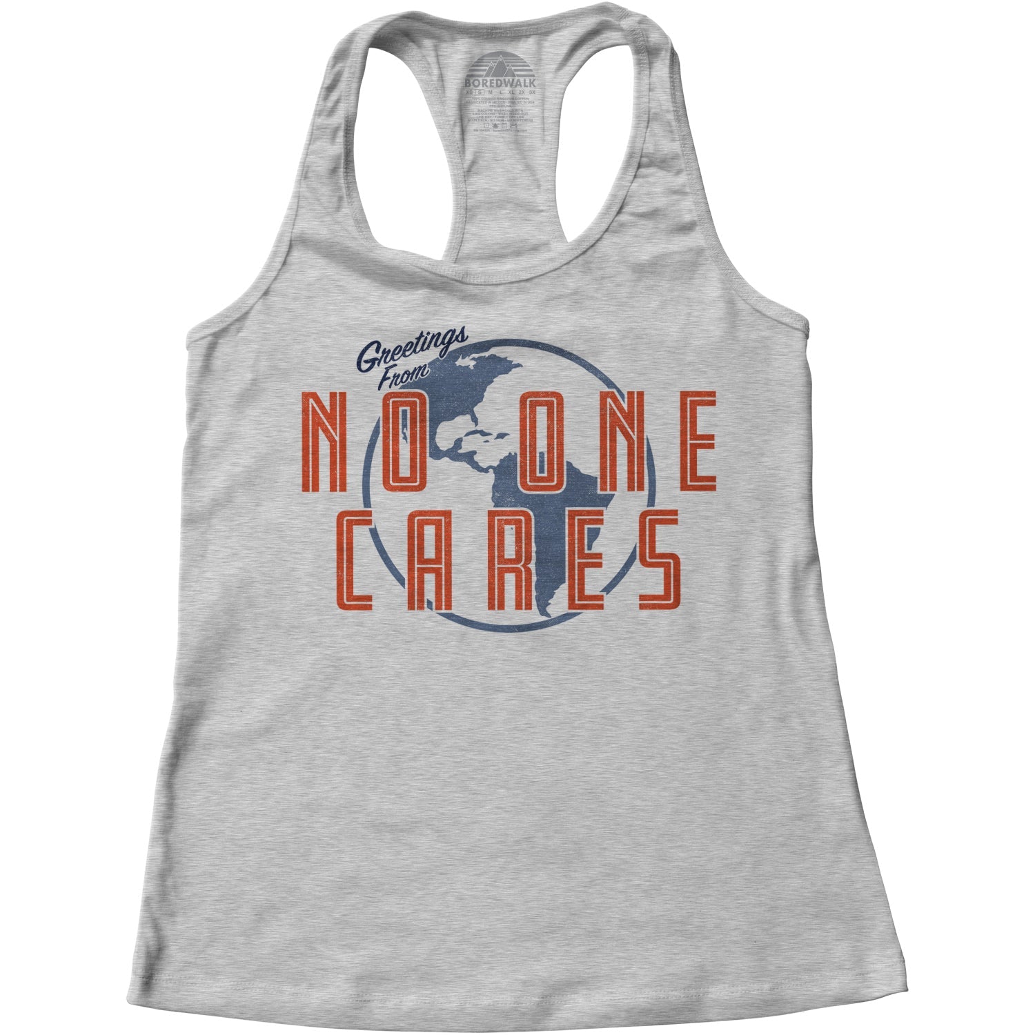 Women's Greetings From No One Cares Racerback Tank Top