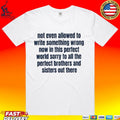 Not Even Allowed To Write Something Wrong Now In This Perfect World Sorry To All The Perfect Brother And Sisters Out There T-shirt