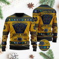 Notre Dame Fighting Irish Football Team Logo Custom Name Personalized Ugly Christmas Sweater Holiday Party Men Women Plus Size