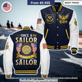 Once A Sailor Always A Sailor US Navy Baseball Jacket