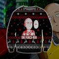 One Punch Man Knitting Pattern 3D Print Ugly Christmas Sweater