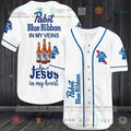 HOT Pabst Blue Ribbon In My Veins Baseball Jersey Shirt