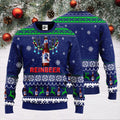 Pabst Blue Ribbon Reinbeer Ugly Christmas Sweater