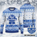 Pabst Blue Ribbon Ugly Christmas Sweater