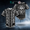 BEST Paisley Pattern Of White Sugar Skull Head Baseball Shirt