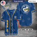 Parramatta Eels Custom Name Baseball Jersey