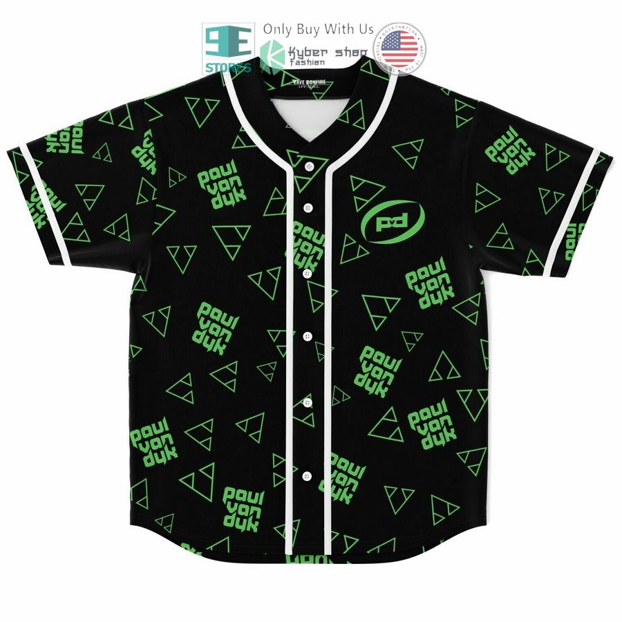 BEST Paul van Dyk 13 black green Baseball Jersey
