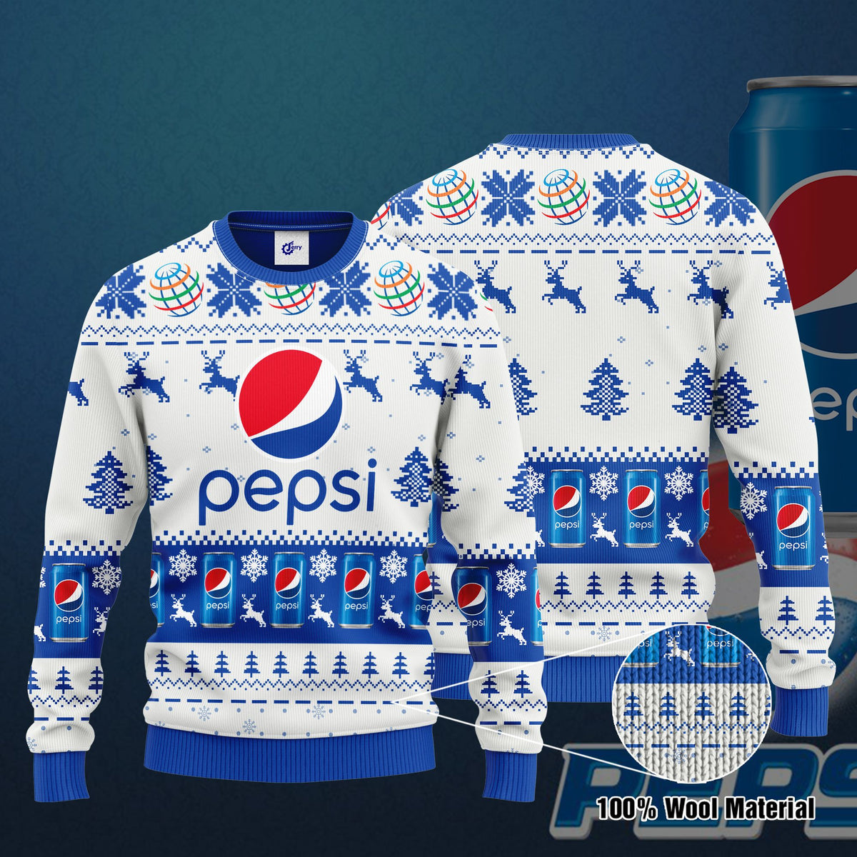 Pepsi 3D Print Ugly Christmas Sweater, Hoodie, Zip Hoodie, Bomber Jacket