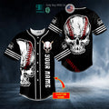 BEST Personalized Black Pitch A Ball Skull Custom Baseball Shirt